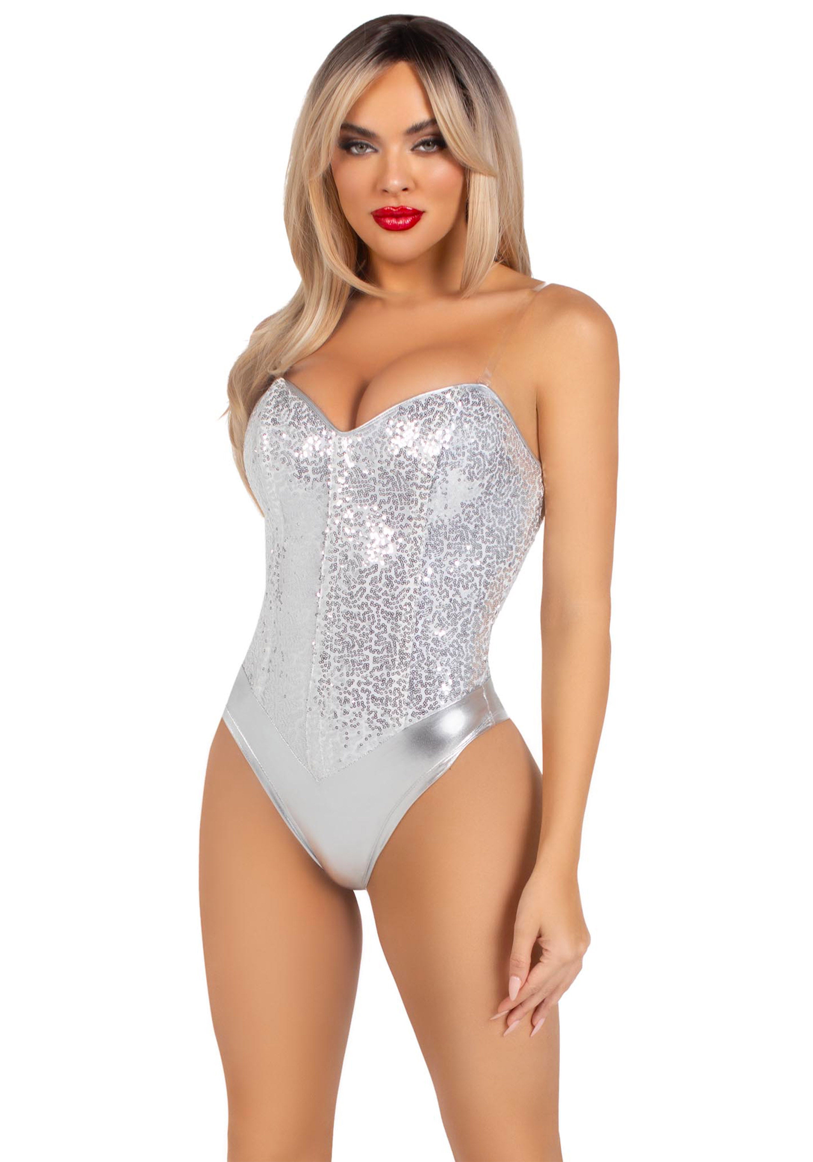 Snap Crotch Sequin Bodysuit