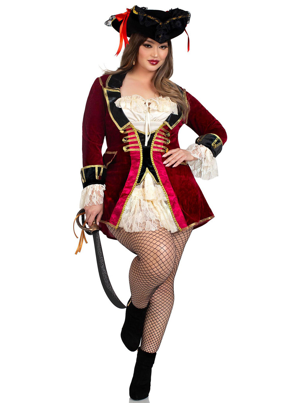 Plus Captivating Captain Pirate Costume