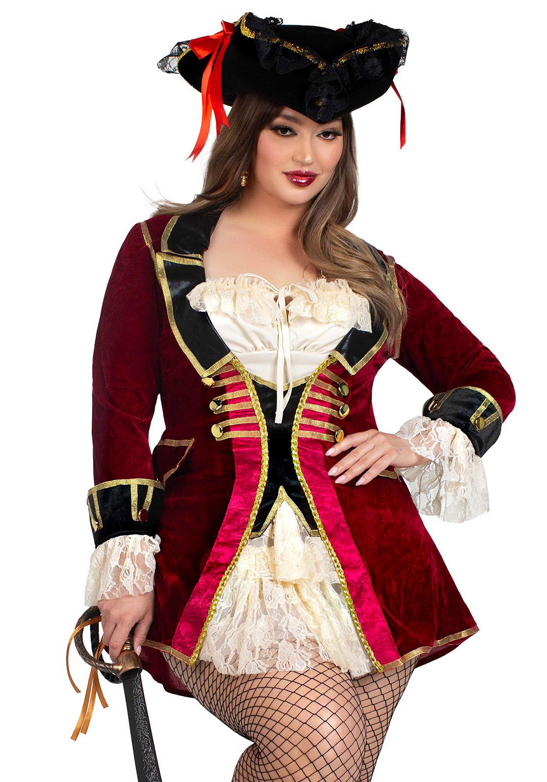 Plus Captivating Captain Pirate Costume