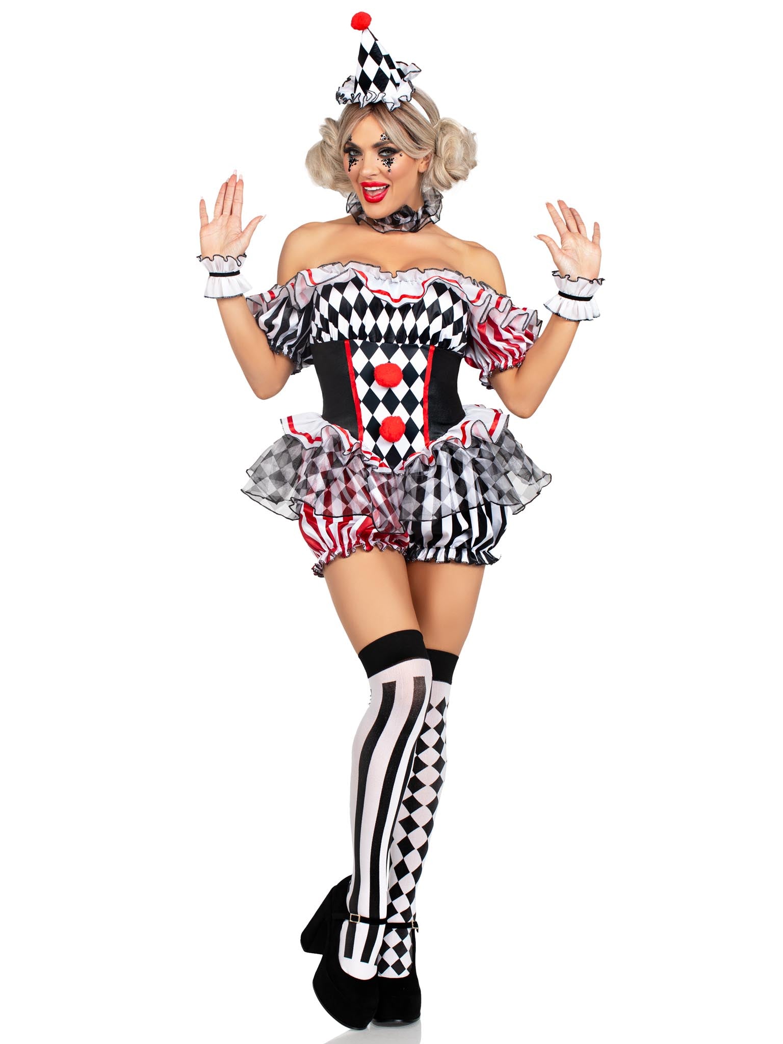 Darling Harlequin Clown Costume