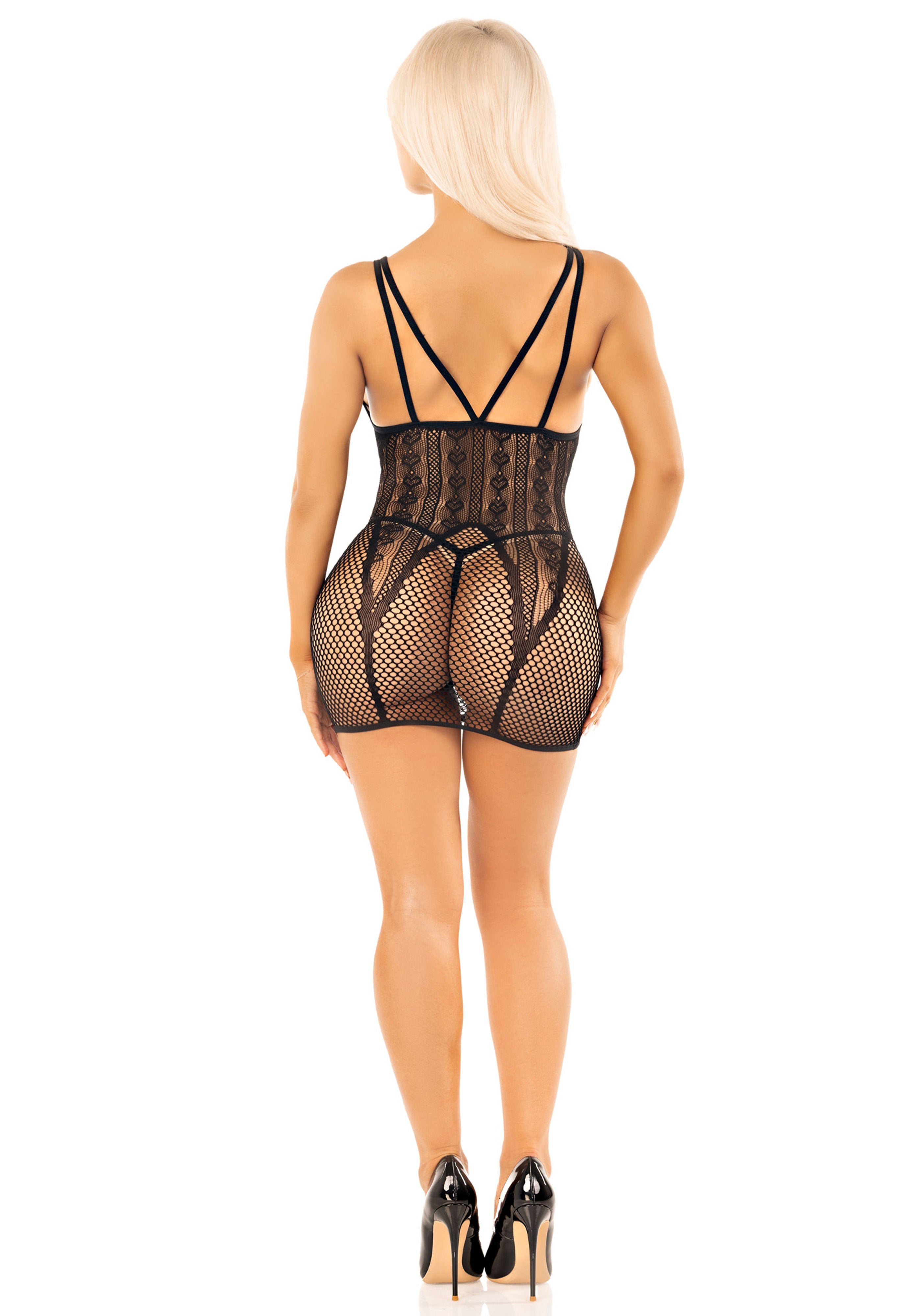 Heart Net Mini Dress