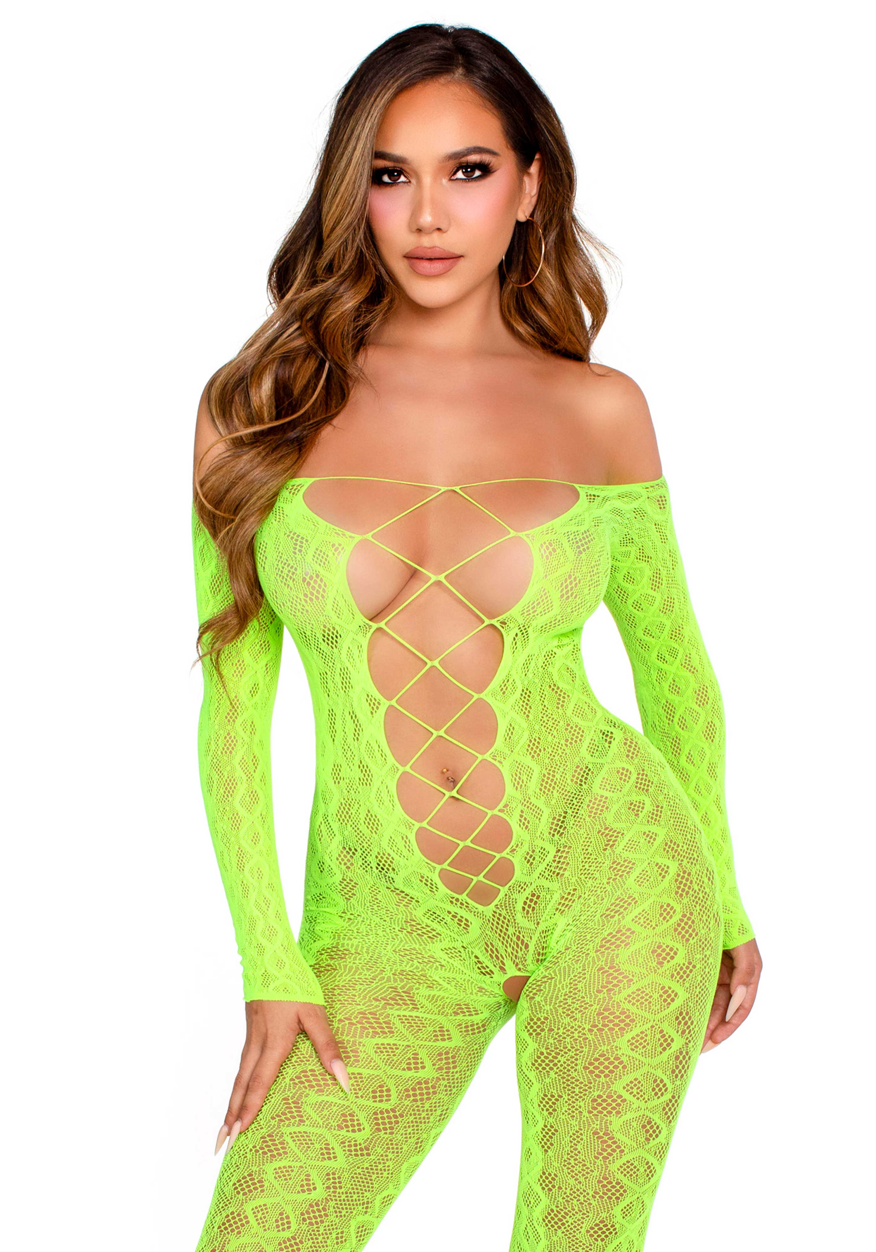 Exotic Snake Crotchless Bodystocking