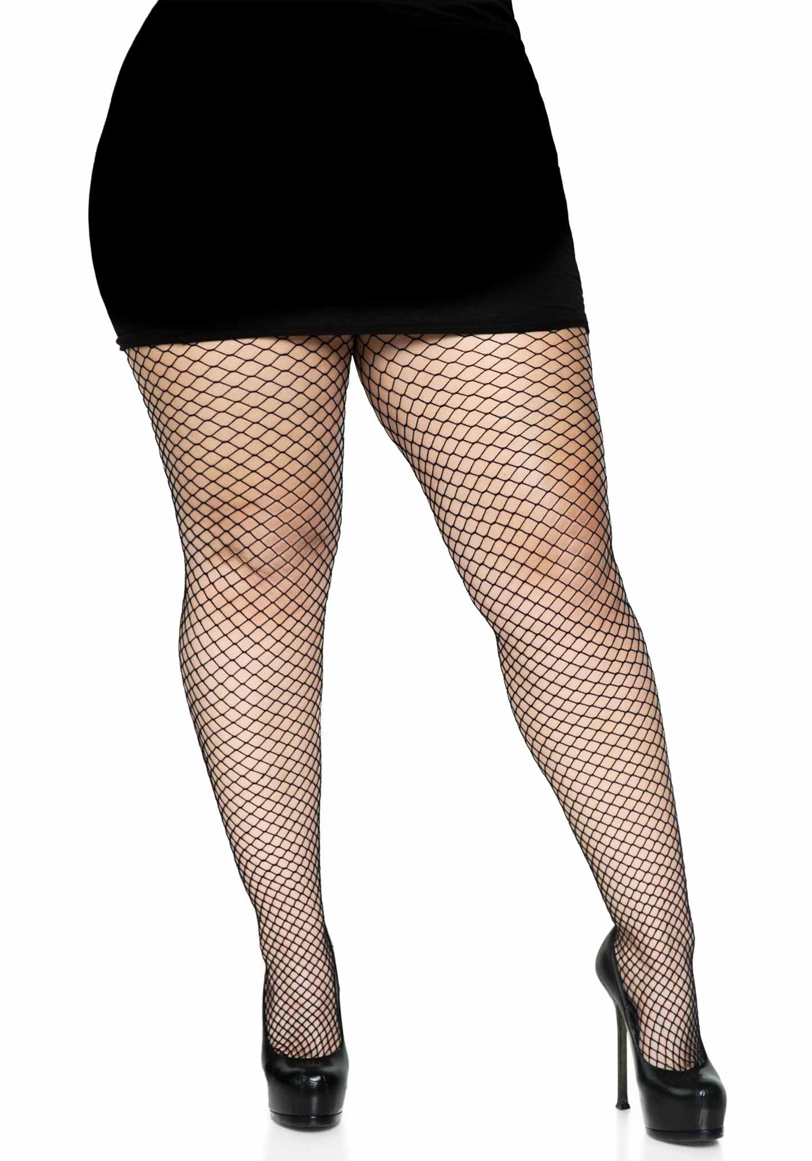 Plus Elastane Industrial Fishnet Pantyhose