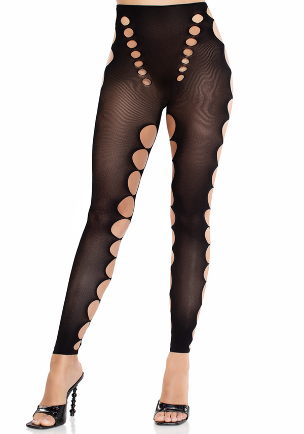 Seamless Opaque Cut-Out Footless Tights