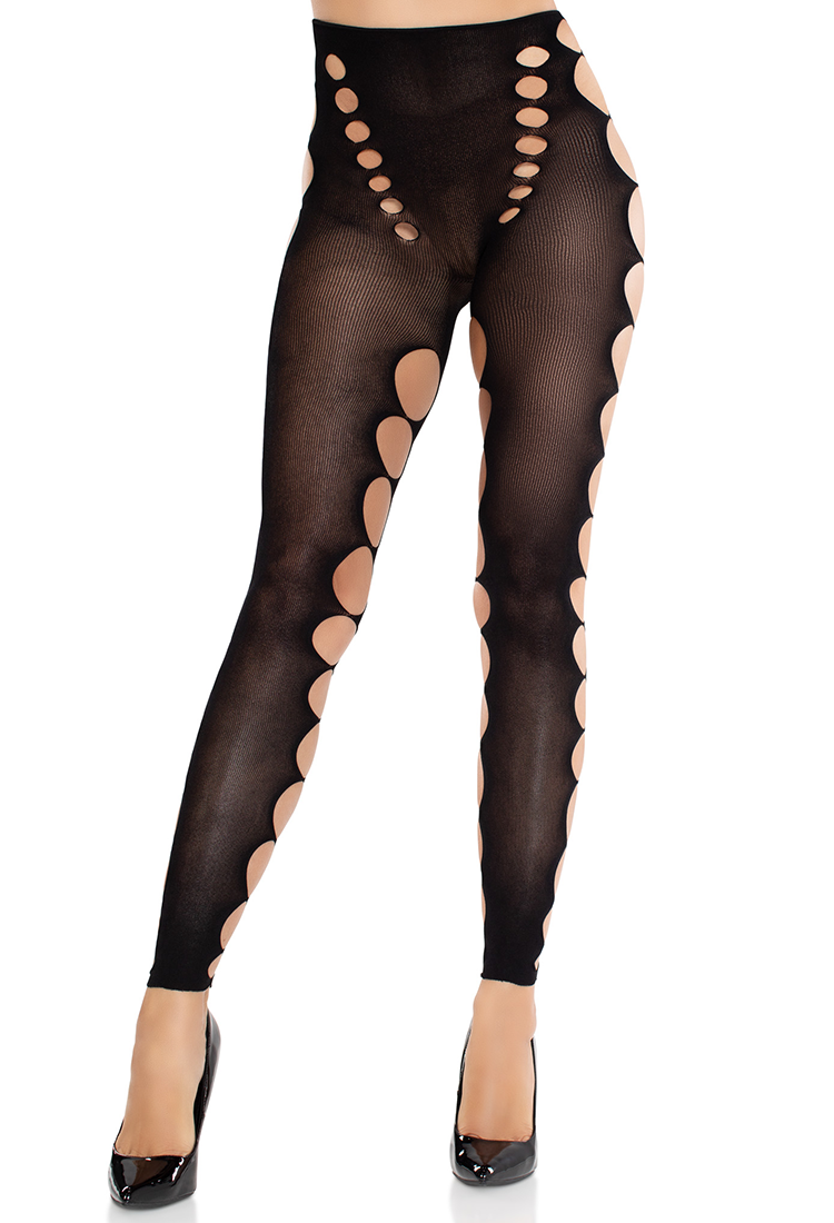 Seamless Opaque Cut-Out Footless Tights