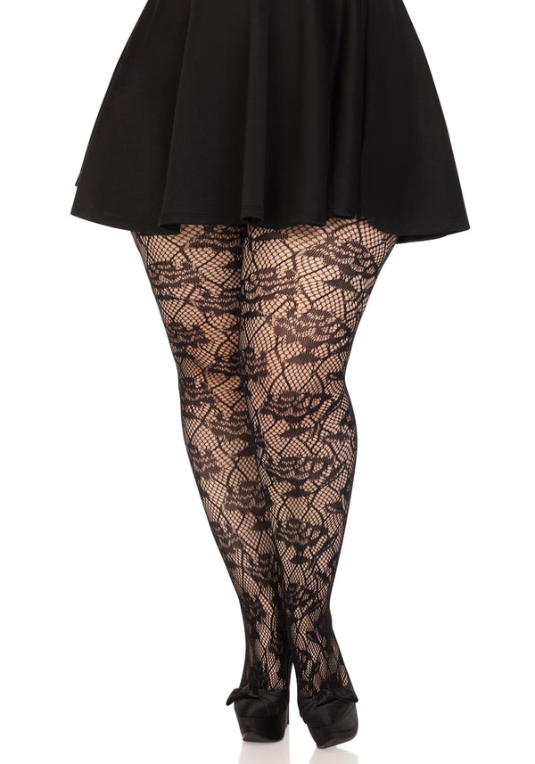 Wild Rose Plus Floral Tights