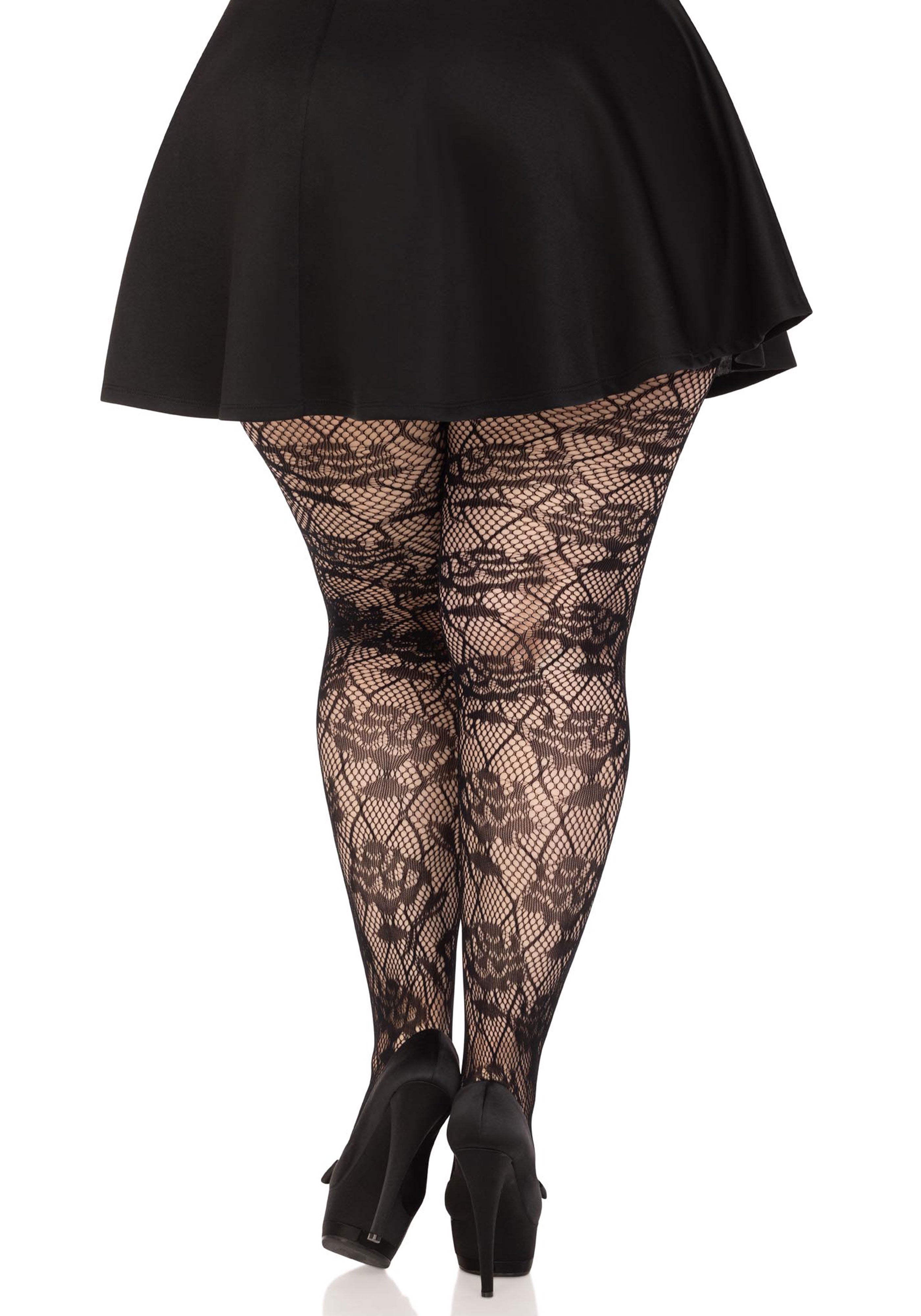 Wild Rose Plus Floral Tights