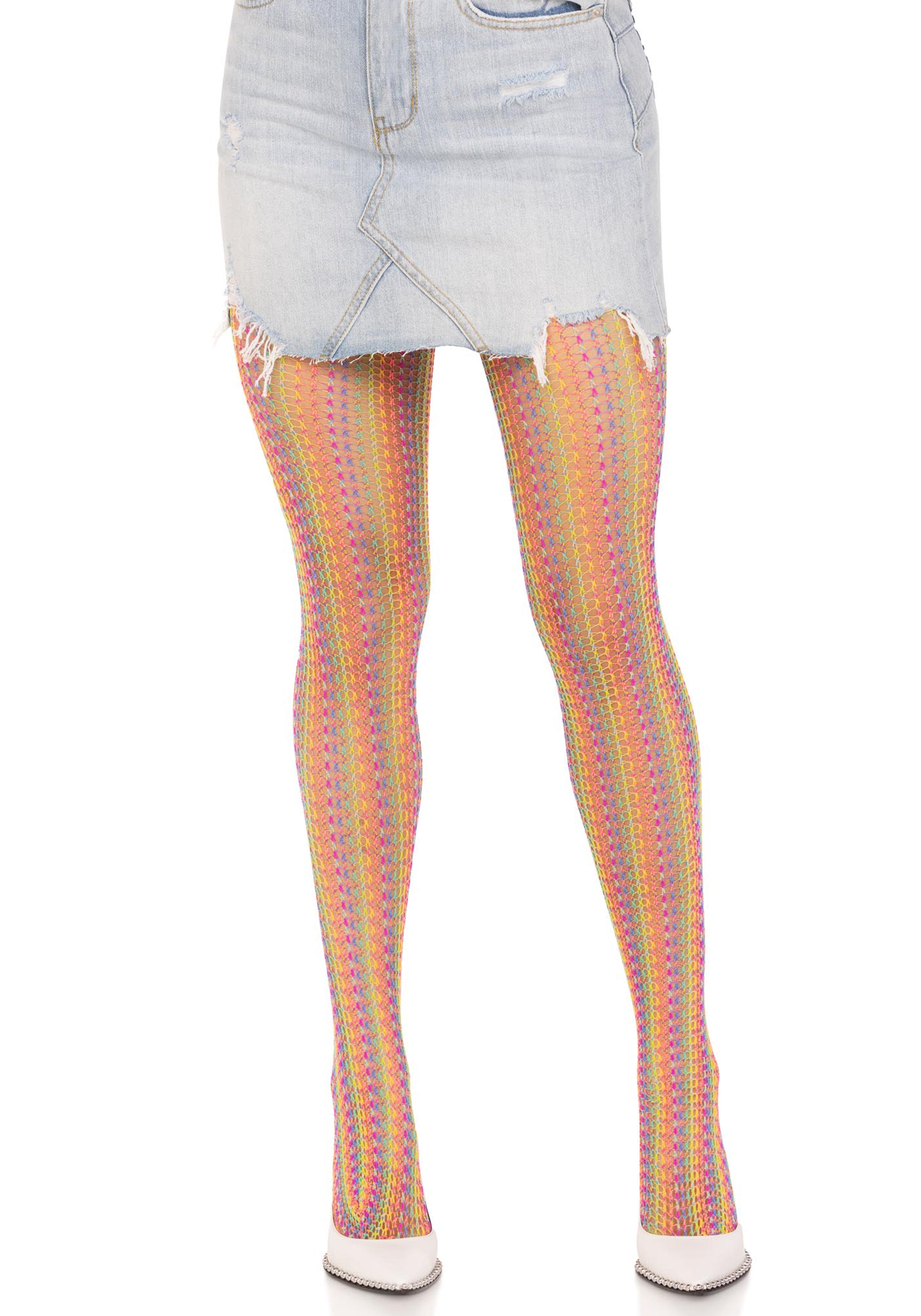 Acadia Rainbow Net Tights