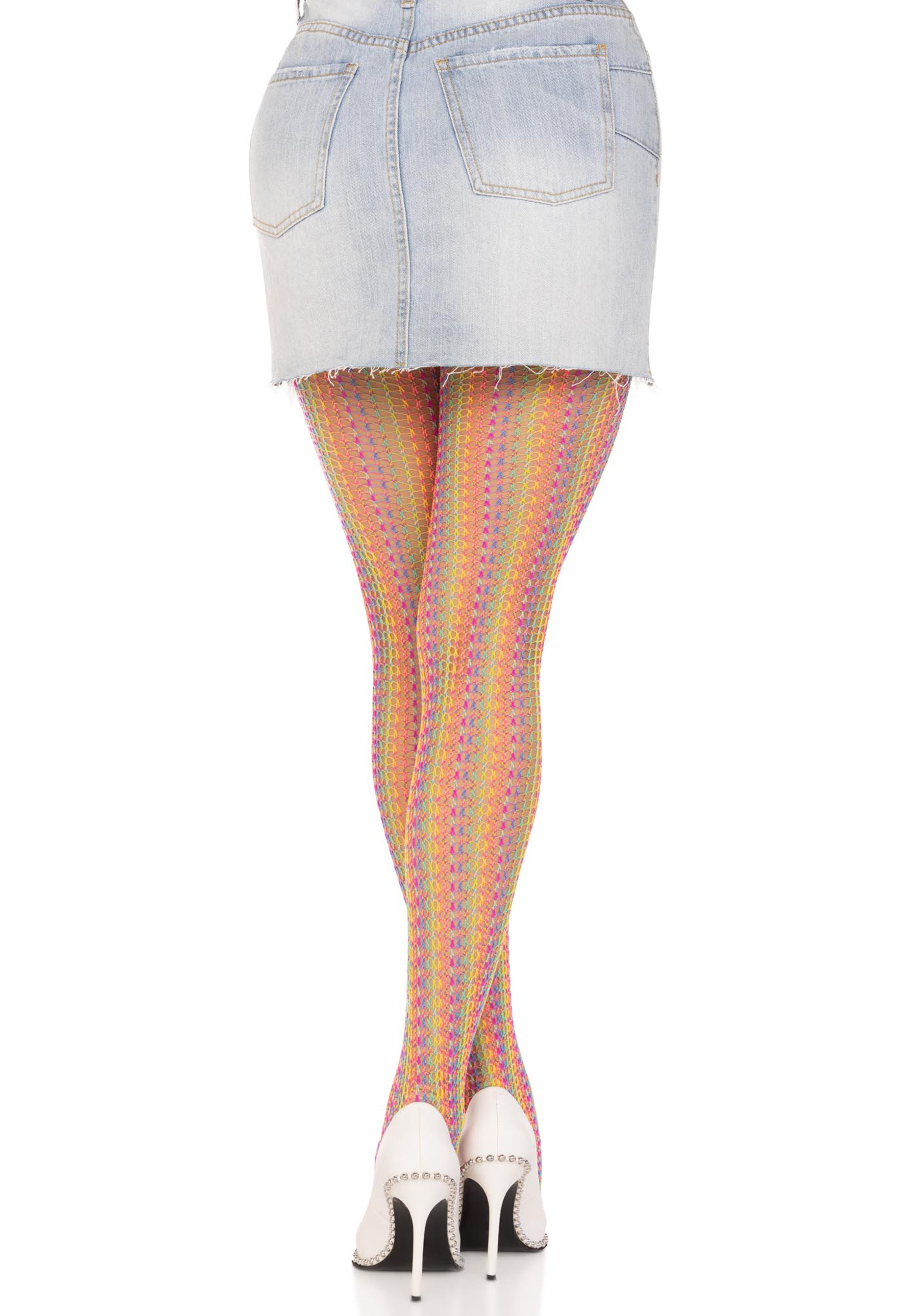 Acadia Rainbow Net Tights