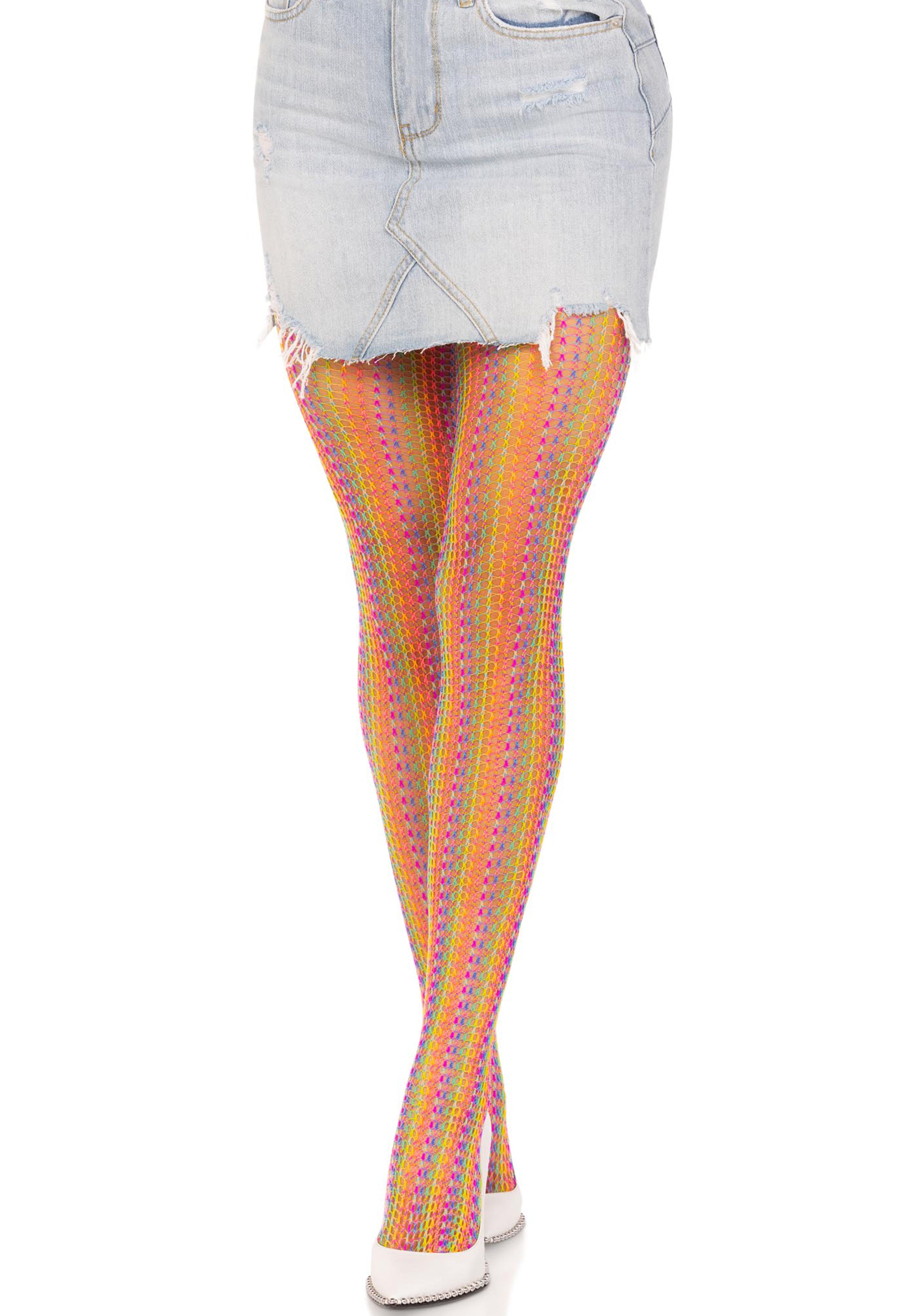 Acadia Rainbow Net Tights