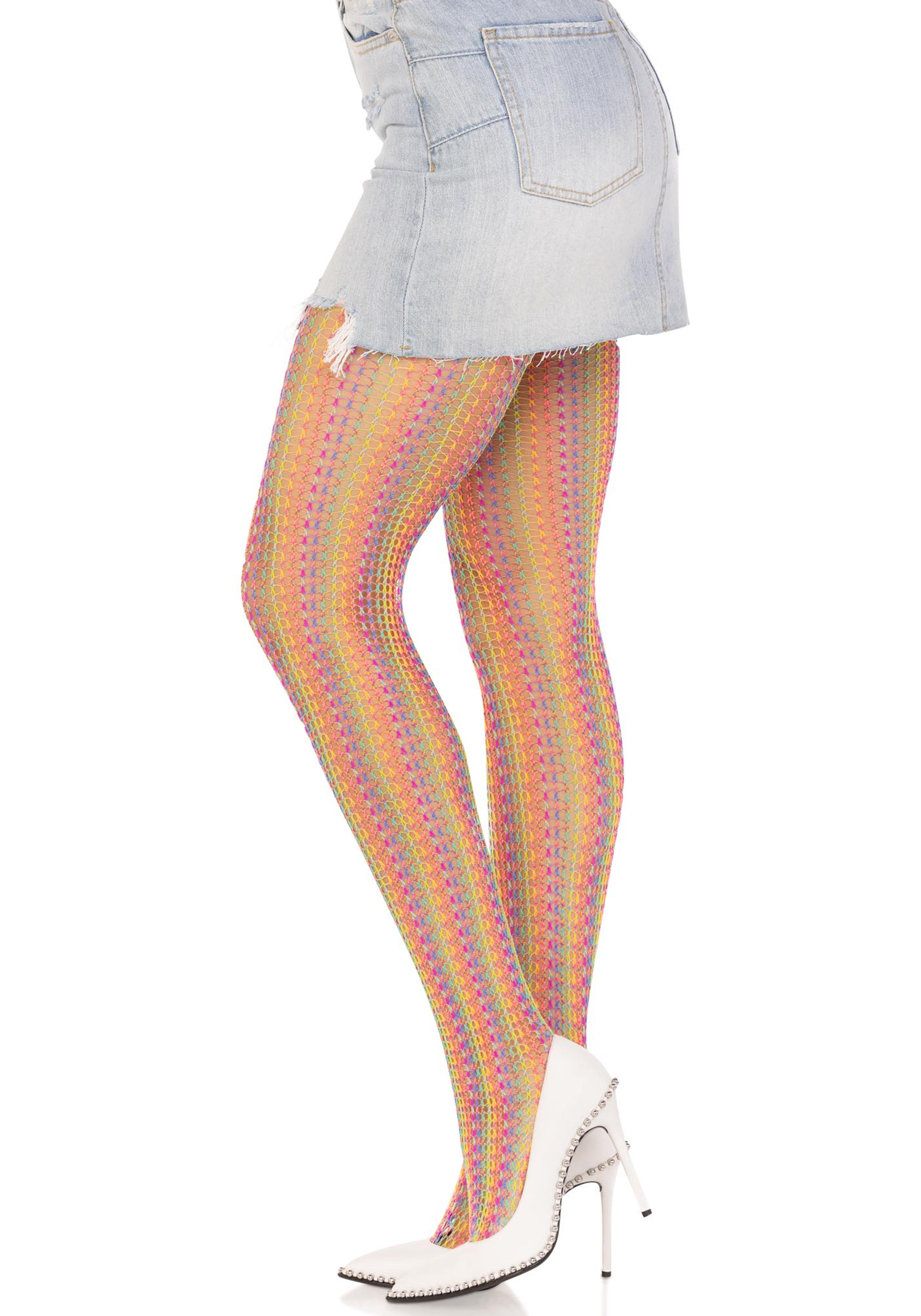 Acadia Rainbow Net Tights