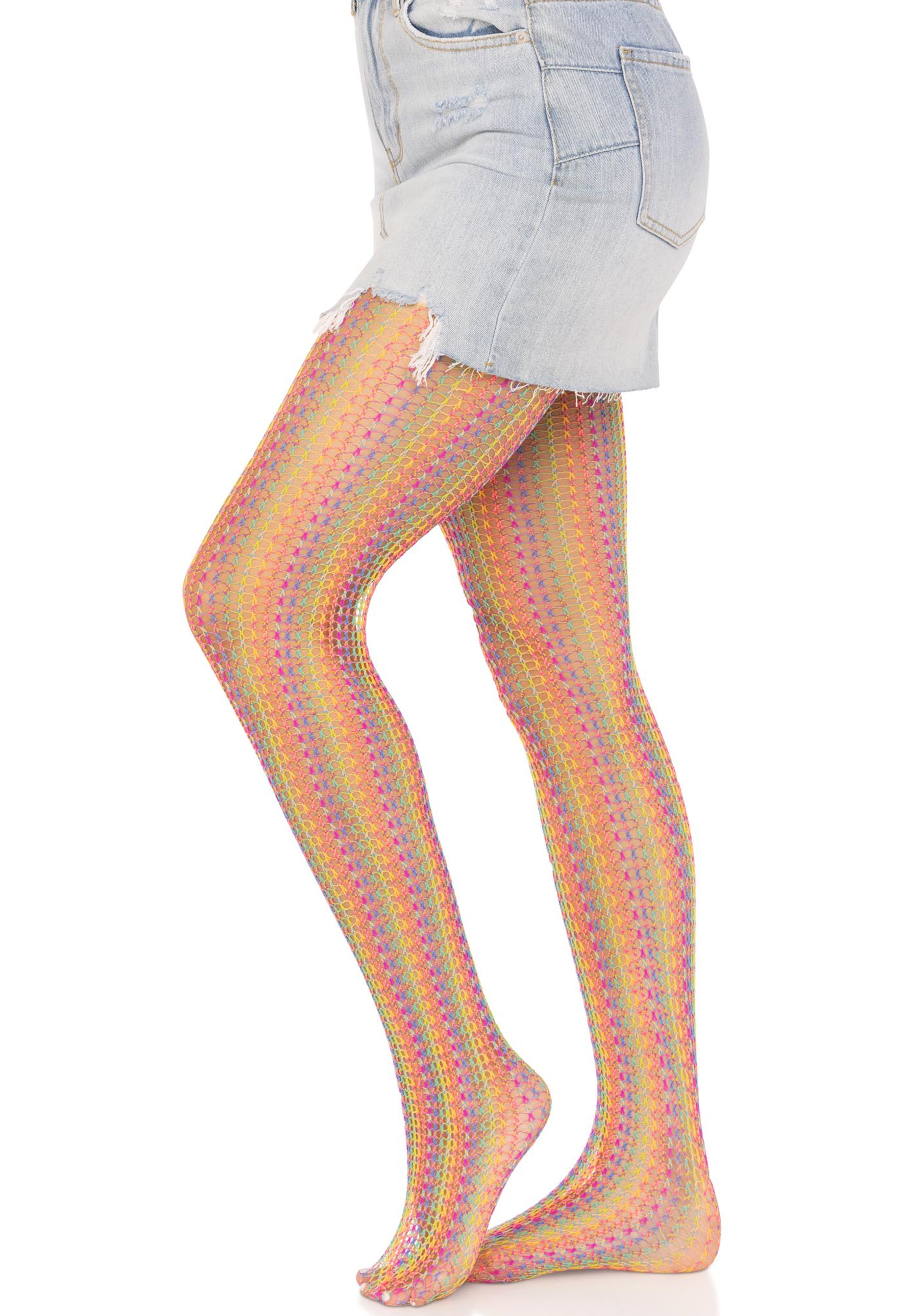 Acadia Rainbow Net Tights