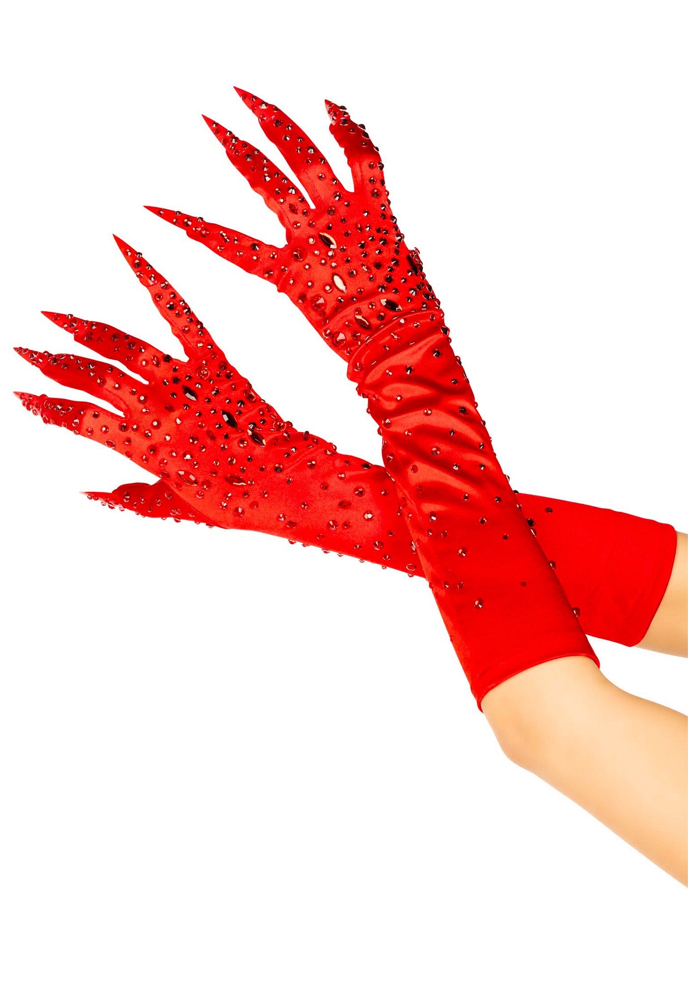 Rhinestone Claw Gloves