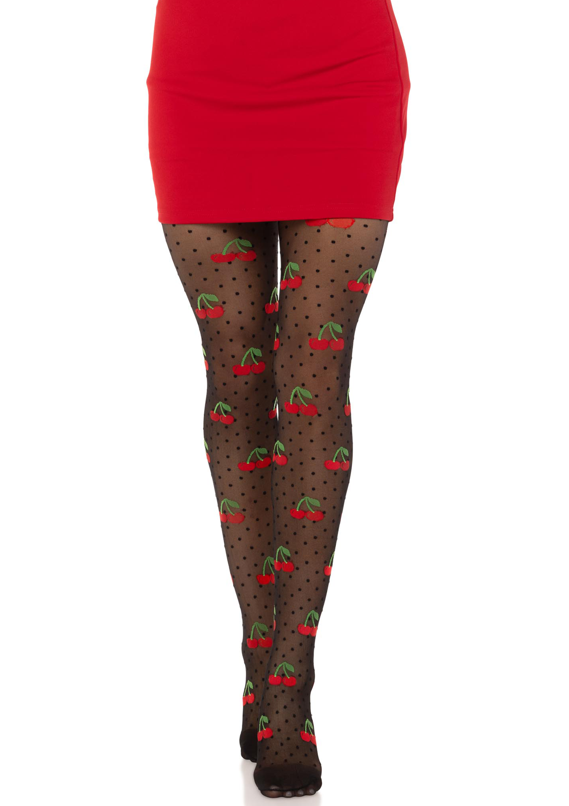 Cherry Pie Dotted Tights