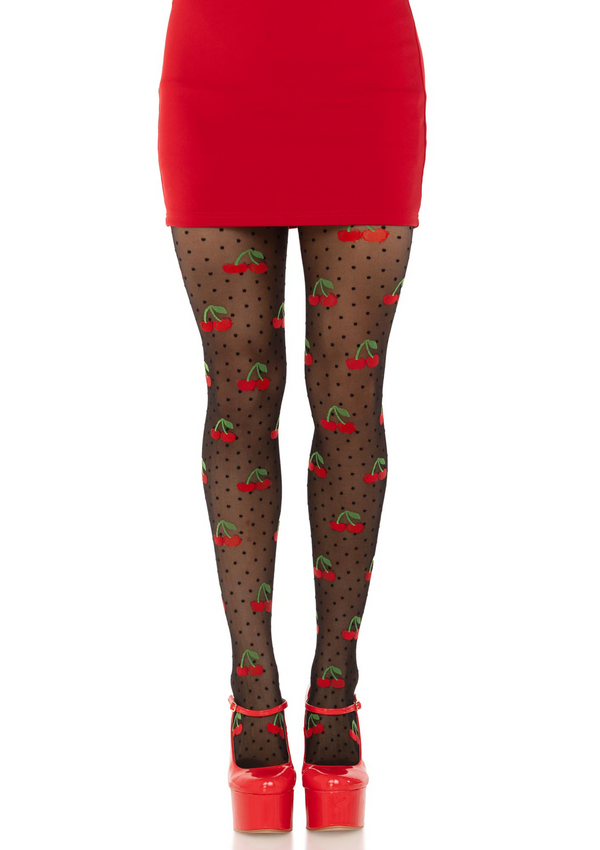 Cherry Pie Dotted Tights